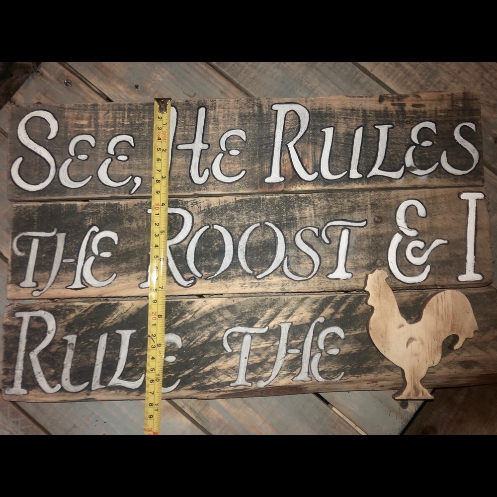 I rule the Rooster Wall Decor